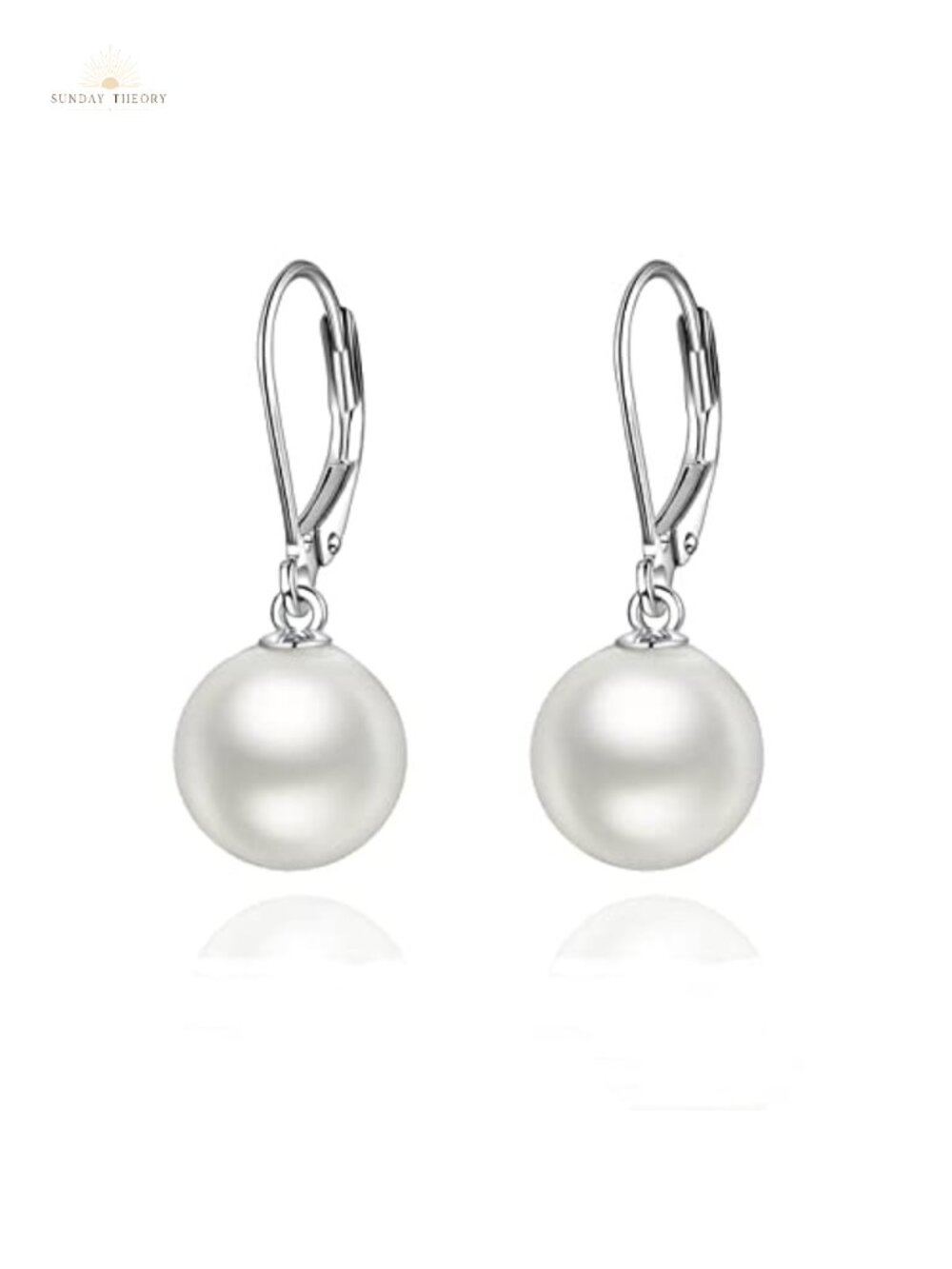 925 Sterling Silver Pearl Leverback Earrings Dangle Drop Jewelry